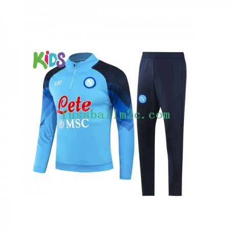 SSC Neapel Kinder Blau Sweatshirts Anzüge 2023-2024 SSC Neapel Kinder Blau Sweatshirts Anzüge 2023-2024